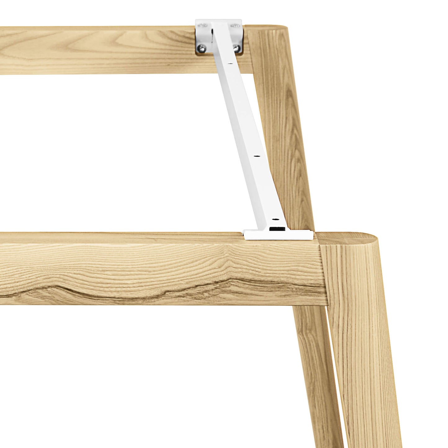 Nova Wood Hochtisch | Solid wood frame, 1600 x 700 mm, HPL white