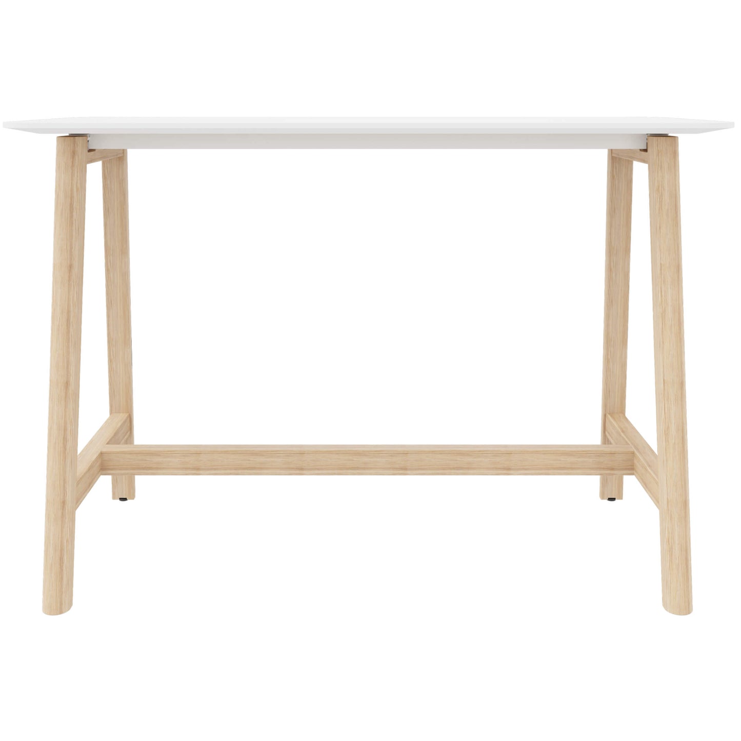 Nova Wood Hochtisch | Solid wood frame, 1600 x 700 mm, HPL white