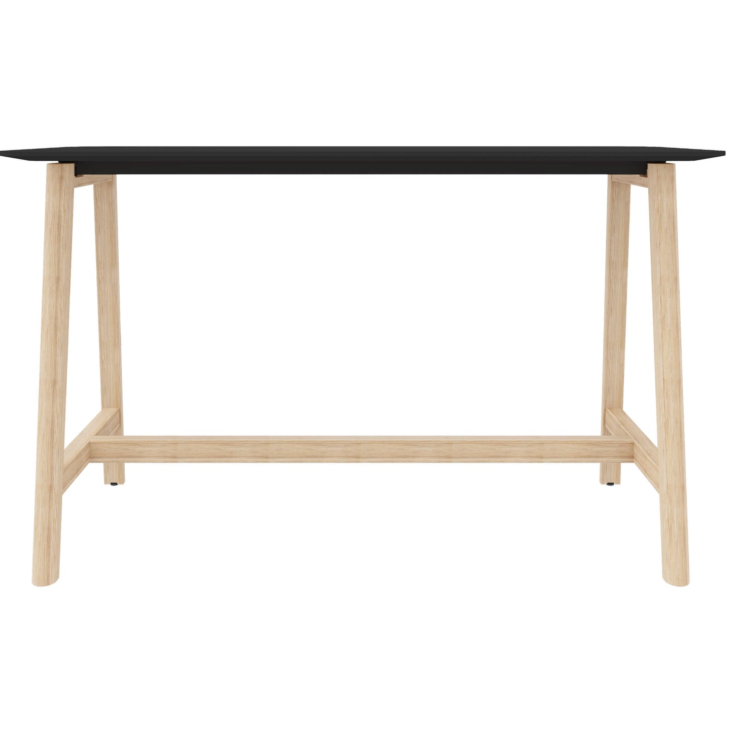 Table haute NOVA WOOD | Cadre en bois massif, 1800 x 700 mm, HPL FENIX noir