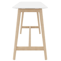 NOVA WOOD High table | Solid wood frame, 1800 x 700 mm, HPL white