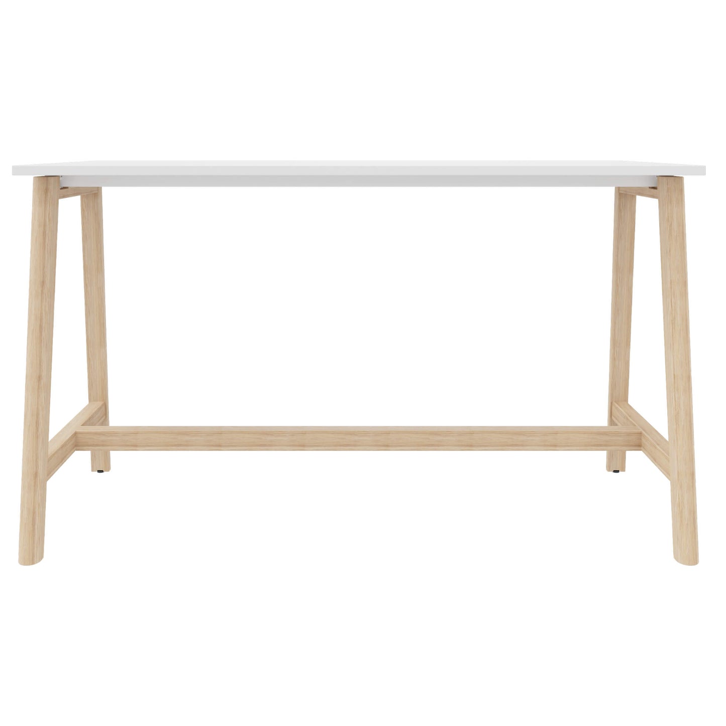 Nova Wood Hochtisch | Solid wood frame, 1800 x 700 mm, white