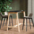 Table haute NOVA WOOD | Cadre en bois massif, 1800 x 700 mm, HPL FENIX noir