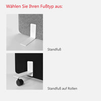 FREE STANDING Akustik-Trennwand | Polyesterbezug LUCIA