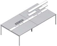 Table de conférence NOVA | Électrifié, 3200 x 1640 mm (10 - 12 personnes), érable