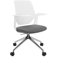 profim - Chaise pivotante TRILLO PRO | Structure en aluminium poli, mécanisme synchrone, gris clair