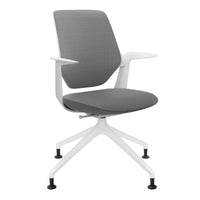 profim - Chaise pivotante TRILLO PRO | Dossier rembourré, mécanisme synchrone, gris clair