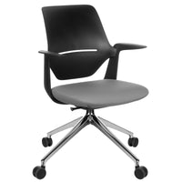 profim - Chaise pivotante TRILLO PRO | Cadre en aluminium poli, mécanisme synchrone, noir