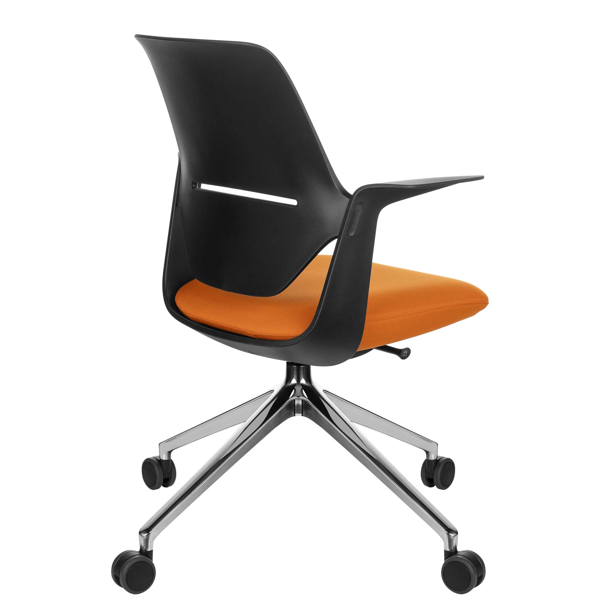 profim - TRILLO PRO swivel chair | Polished aluminum frame, synchronous mechanism, black