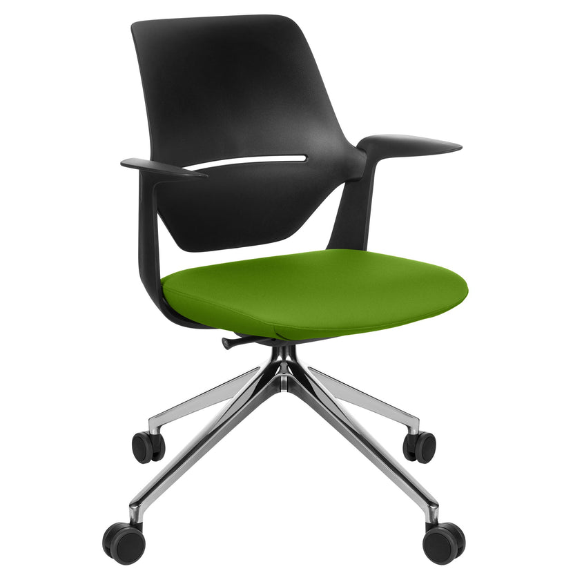 profim - TRILLO PRO swivel chair | Polished aluminum frame, synchronous mechanism, black