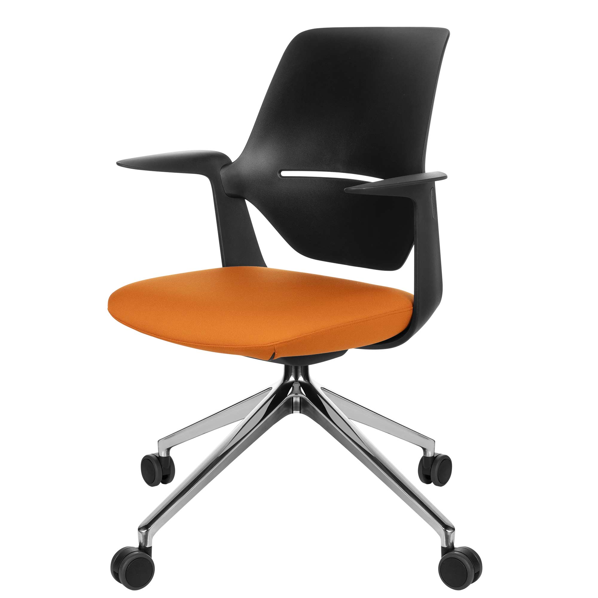 profim - TRILLO PRO swivel chair | Polished aluminum frame, synchronous mechanism, black