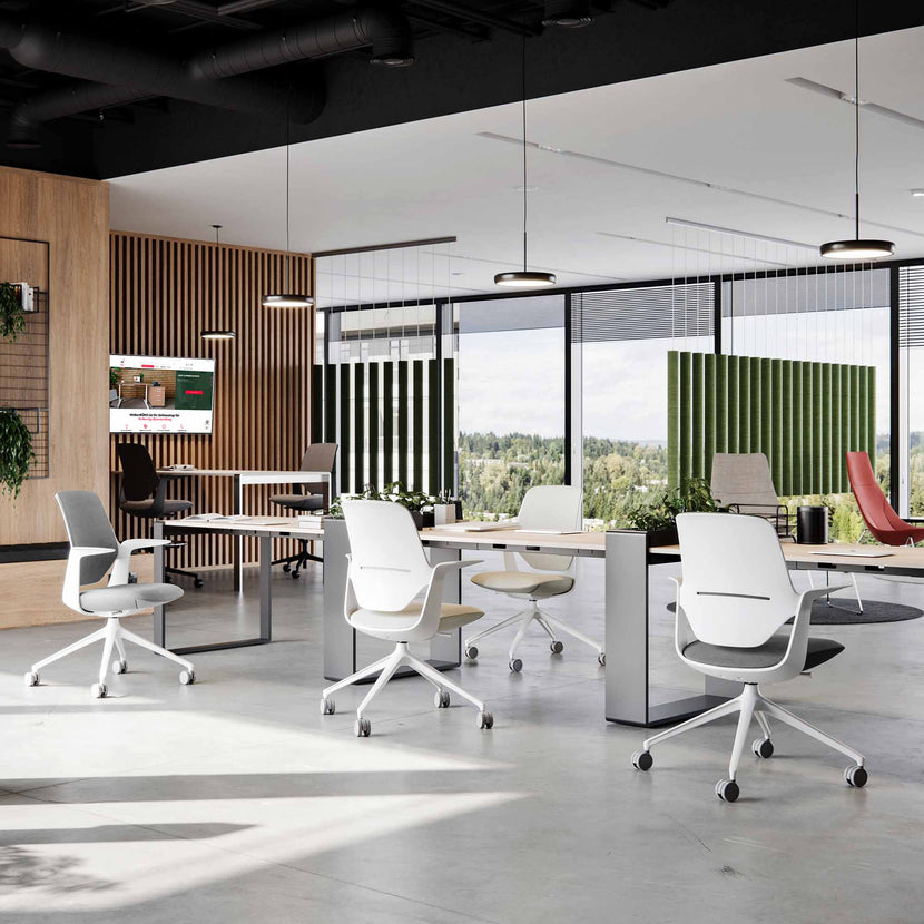 profim - TRILLO PRO Dogging Chair | Frame levigato in alluminio, schienale imbottito, meccanica sincrona, nero