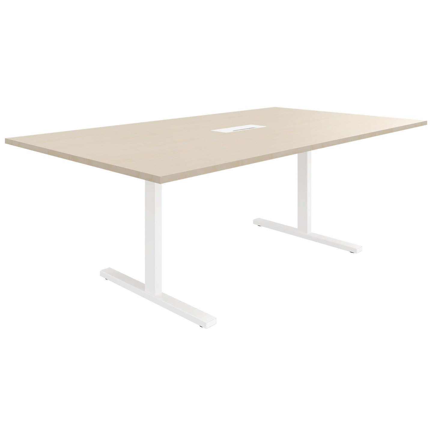 T-EASY Tableau de conférence | 2000 x 1200 mm (8 - 10 personnes), électrifié, érable