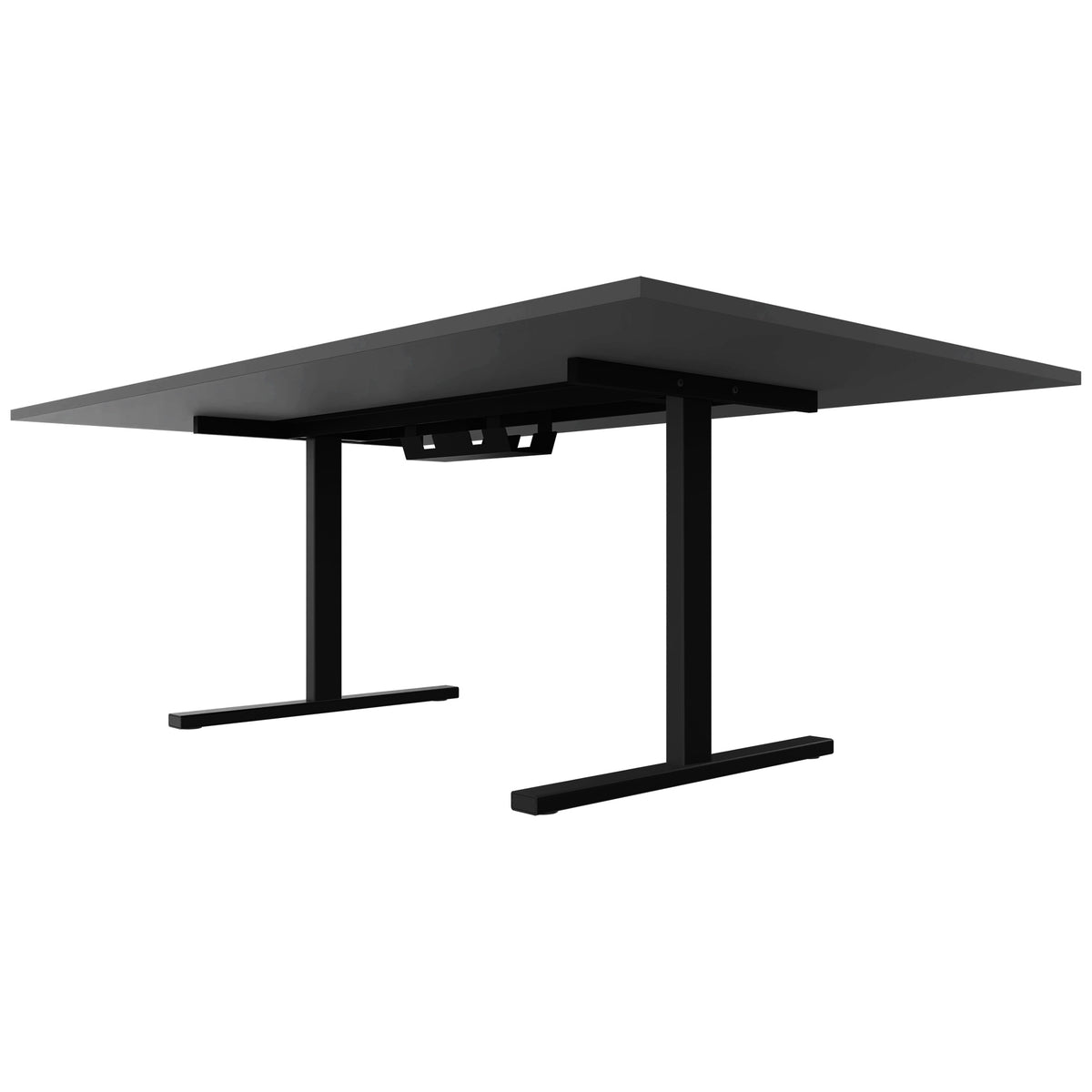T-EASY Konferenztisch | 2000 x 1200 mm (8 - 10 Personen), elektrifiziert, Anthrazit - 3 Lightbox Main Image