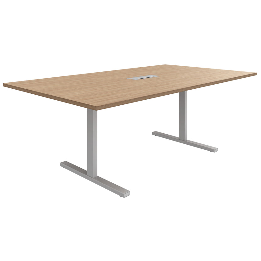 T-EASY Tableau de conférence | 2000 x 1200 mm (8 - 10 personnes), électrifié, chêne ambre