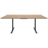 T-EASY conference table | 2000 x 1200 mm (8 - 10 people), electrified, amber oak