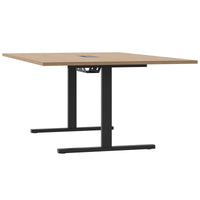 T-EASY conference table | 2000 x 1200 mm (8 - 10 people), electrified, amber oak