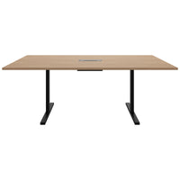 T-EASY conference table | 2000 x 1200 mm (8 - 10 people), electrified, amber oak