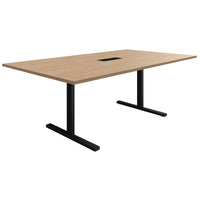 T-EASY conference table | 2000 x 1200 mm (8 - 10 people), electrified, amber oak