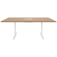 T-EASY Tableau de conférence | 2000 x 1200 mm (8 - 10 personnes), électrifié, chêne ambre