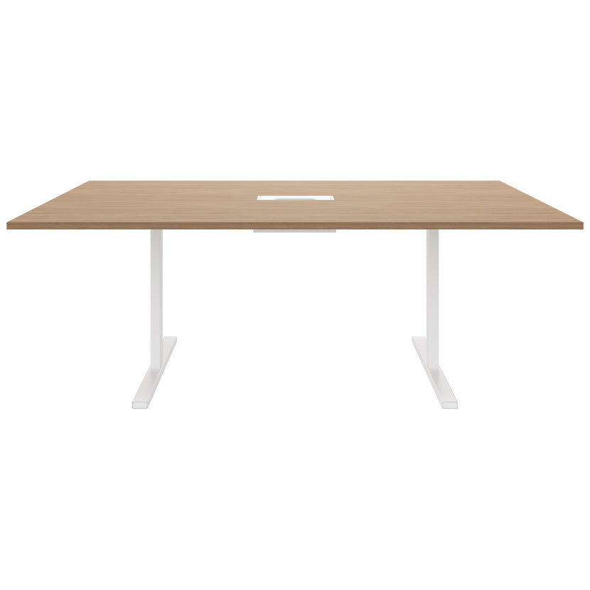 T-EASY Tableau de conférence | 2000 x 1200 mm (8 - 10 personnes), électrifié, chêne ambre