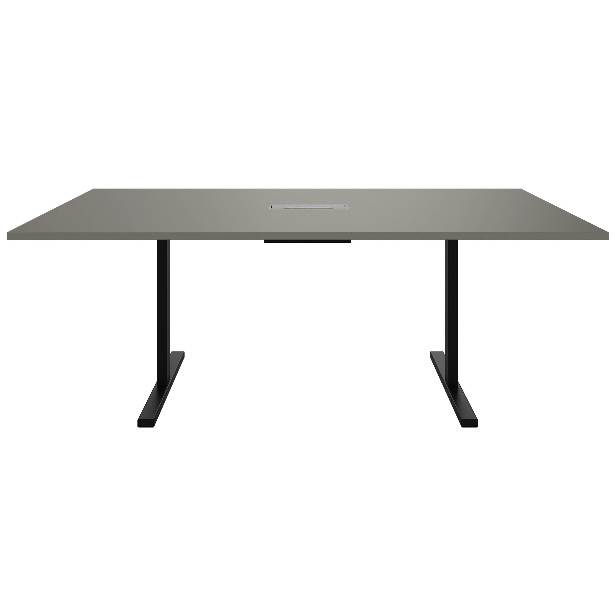 T-EASY Tableau de conférence | 2000 x 1200 mm (8 - 10 personnes), électrifié, gris cubanite