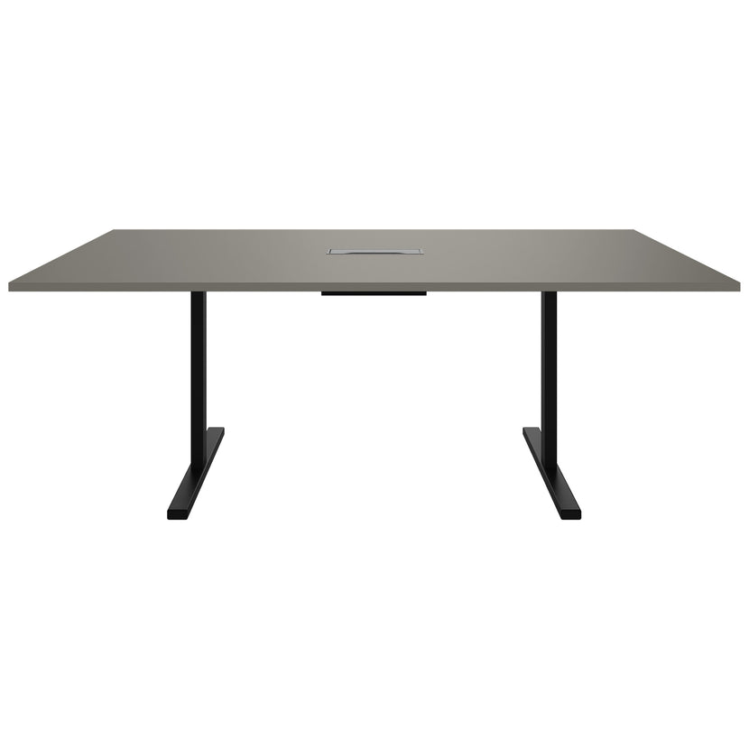 T-EASY Tableau de conférence | 2000 x 1200 mm (8 - 10 personnes), électrifié, gris cubanite