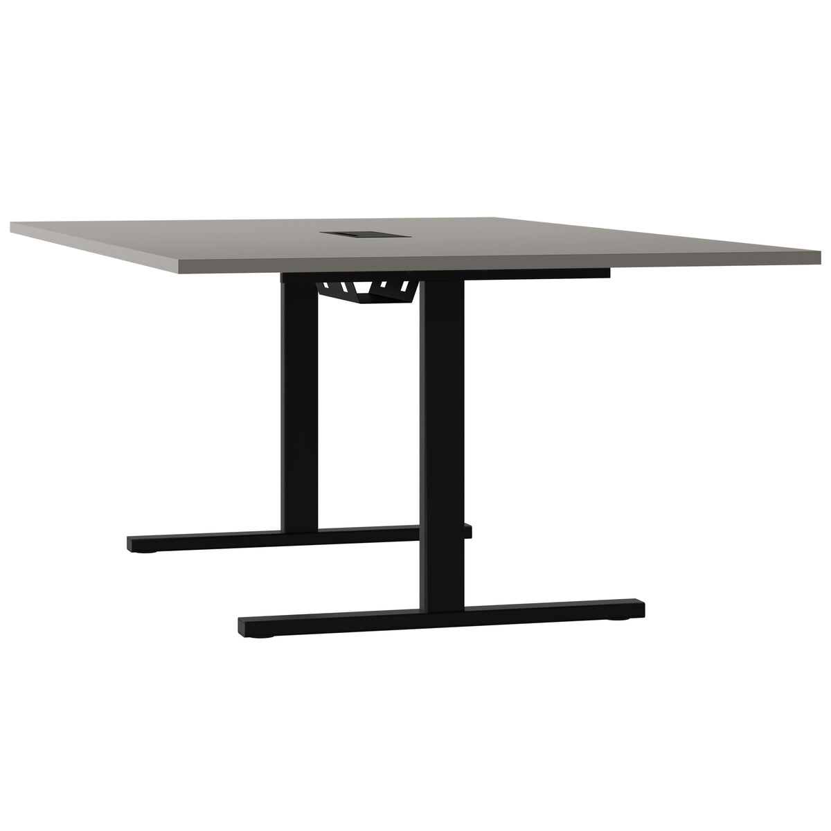 T-EASY Konferenztisch | 2000 x 1200 mm (8 - 10 Personen), elektrifiziert, Cubanitgrau - 4 Lightbox Main Image