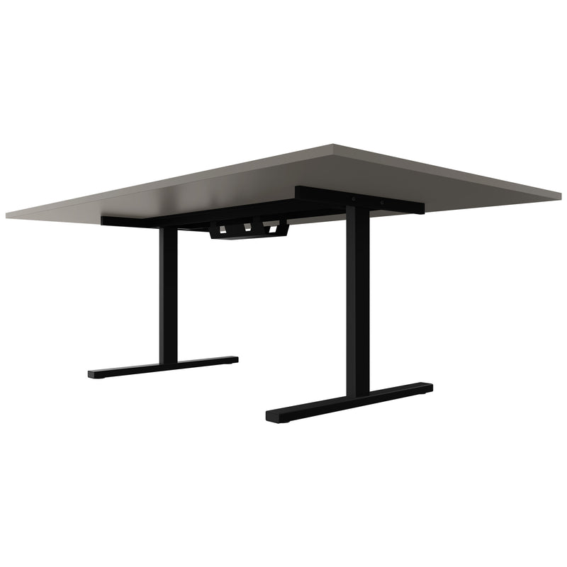 T-EASY Konferenztisch | 2000 x 1200 mm (8 - 10 Personen), elektrifiziert, Cubanitgrau - 3 Main Image