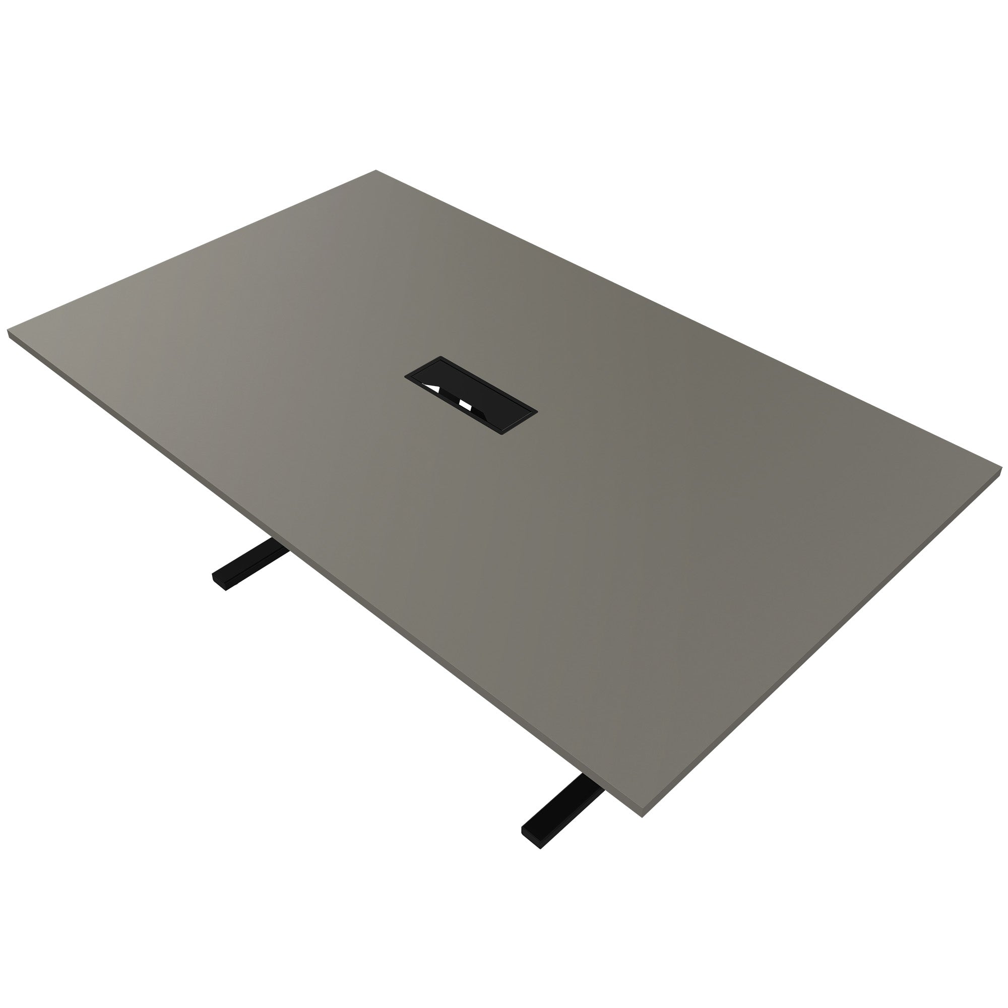 T-EASY Tableau de conférence | 2000 x 1200 mm (8 - 10 personnes), électrifié, gris cubanite
