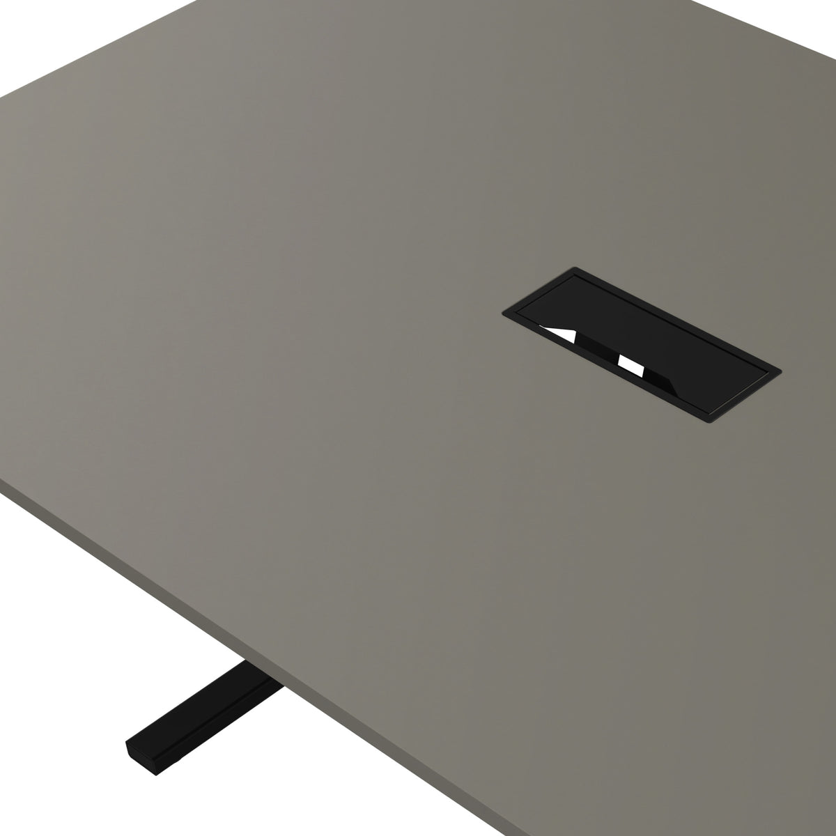 T-EASY Konferenztisch | 2000 x 1200 mm (8 - 10 Personen), elektrifiziert, Cubanitgrau - 7 Lightbox Main Image