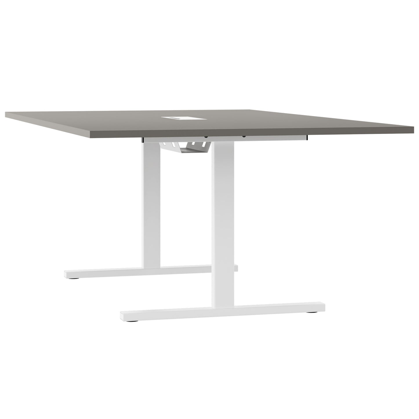 T-EASY Konferenztisch | 2000 x 1200 mm (8 - 10 Personen), elektrifiziert, Cubanitgrau