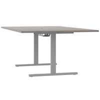 Table de conférence T-EASY | 2000 x 1200 mm (8 - 10 personnes), électrifié, chêne du nord gris