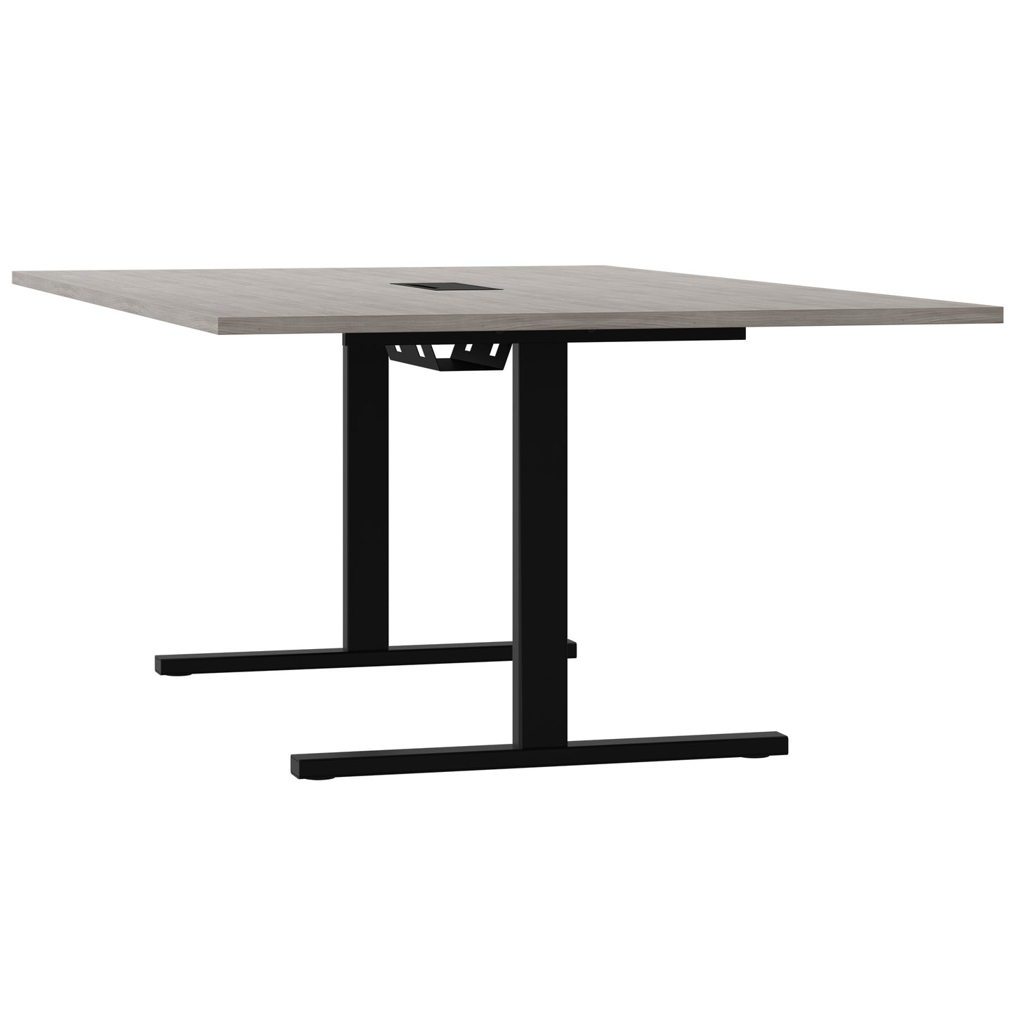 Table de conférence T-EASY | 2000 x 1200 mm (8 - 10 personnes), électrifié, chêne du nord gris