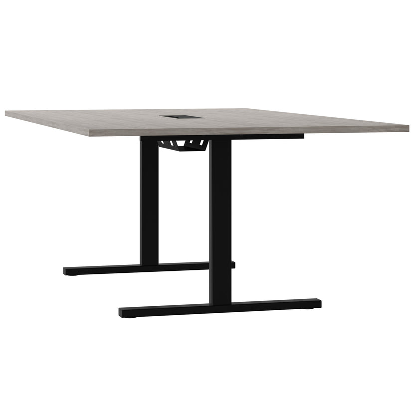 T-EASY Tableau de conférence | 2000 x 1200 mm (8 - 10 personnes), électrifié, gris de chêne nord