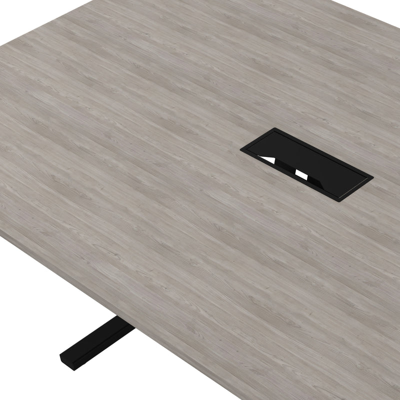 T-EASY Konferenztisch | 2000 x 1200 mm (8 - 10 Personen), elektrifiziert, Nordeiche grau - 7 Main Image