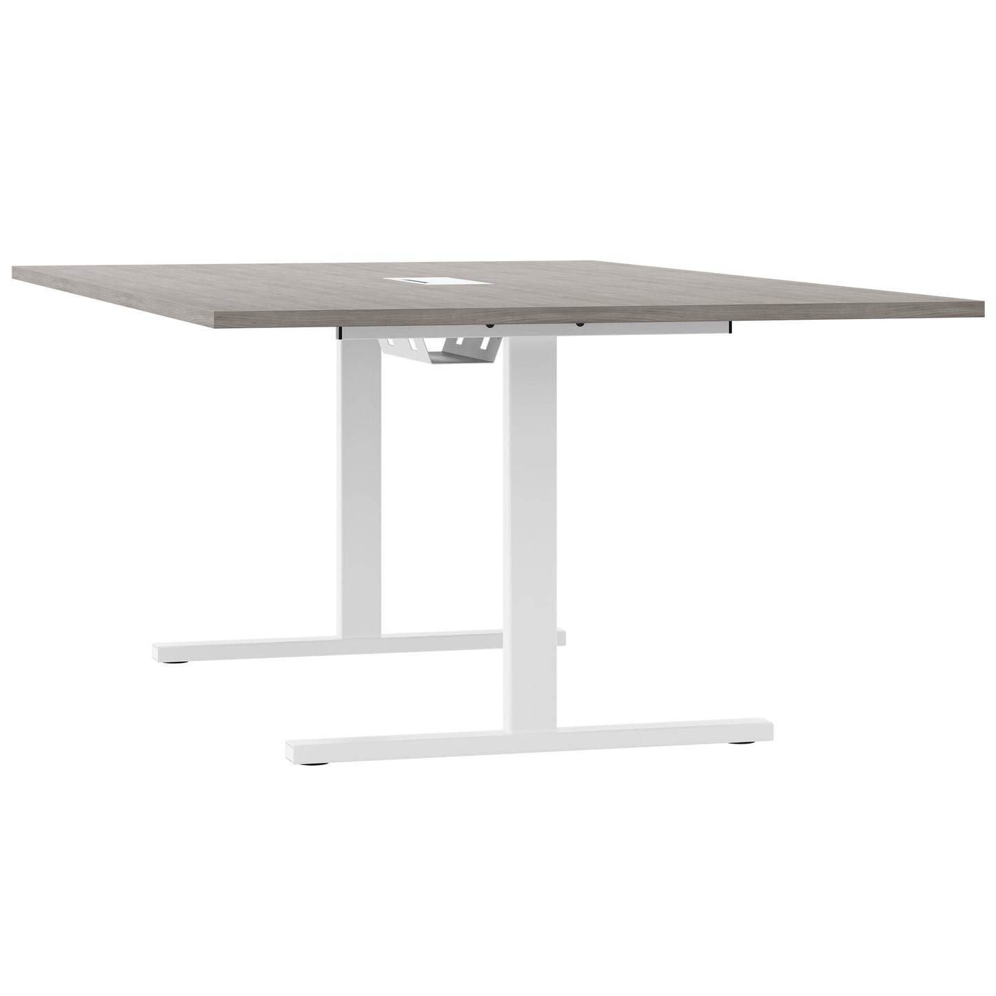 Table de conférence T-EASY | 2000 x 1200 mm (8 - 10 personnes), électrifié, chêne du nord gris