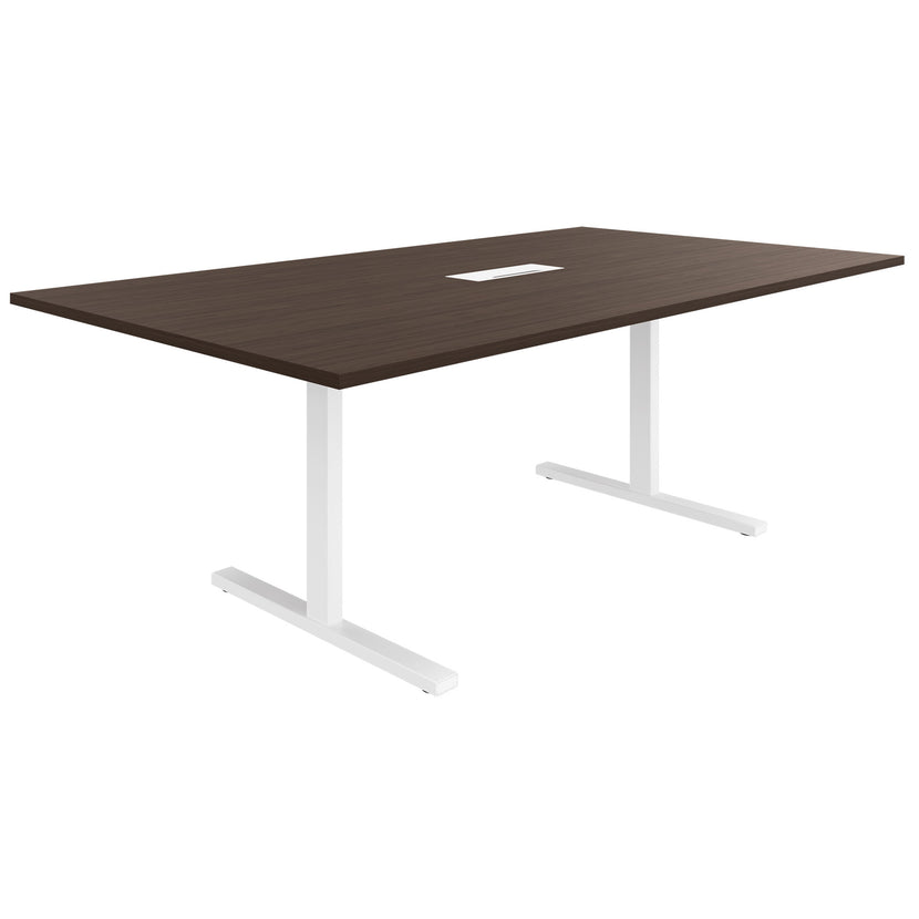 T-EASY Tableau de conférence | 2000 x 1200 mm (8 - 10 personnes), électrifié, noix