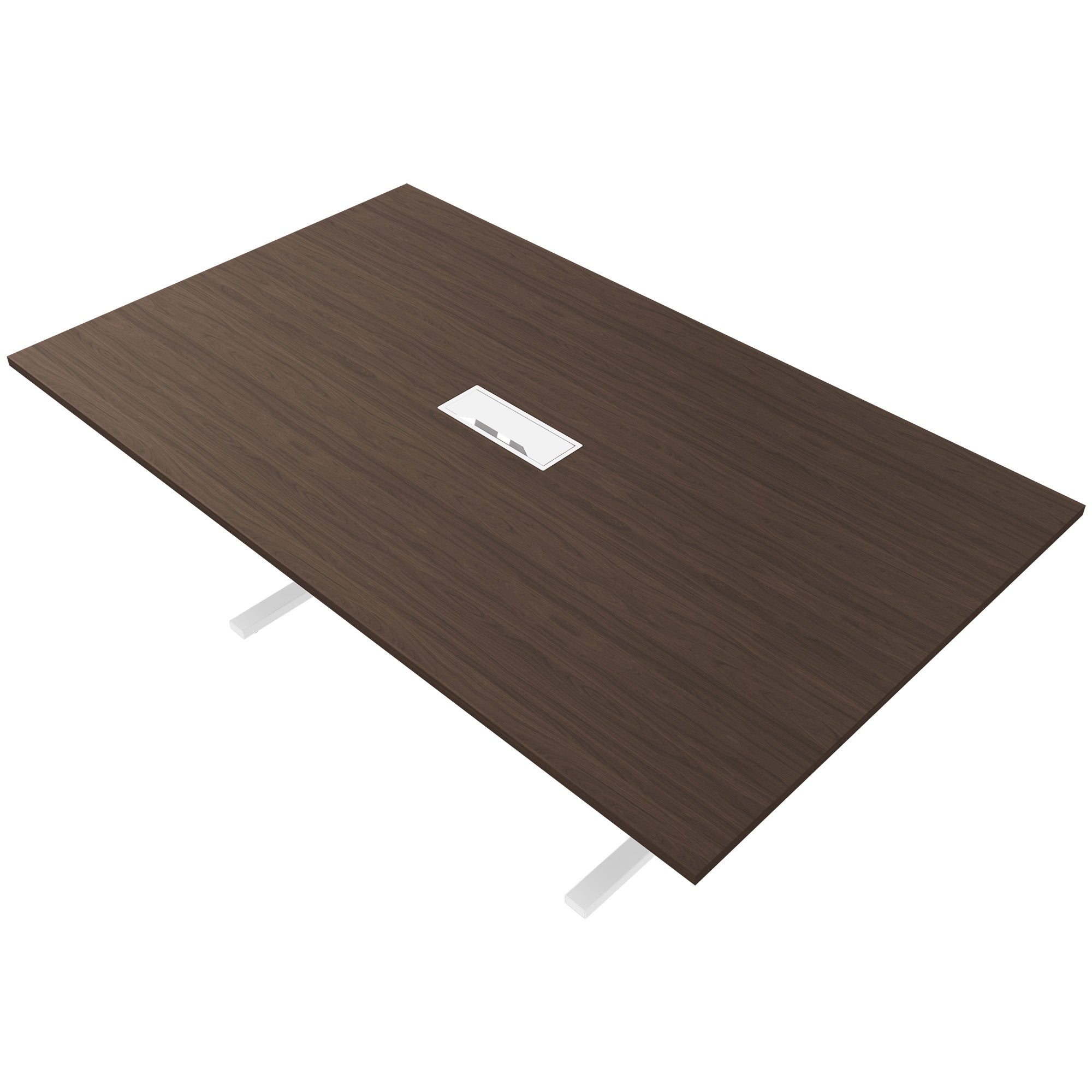 T-EASY Tableau de conférence | 2000 x 1200 mm (8 - 10 personnes), électrifié, noix