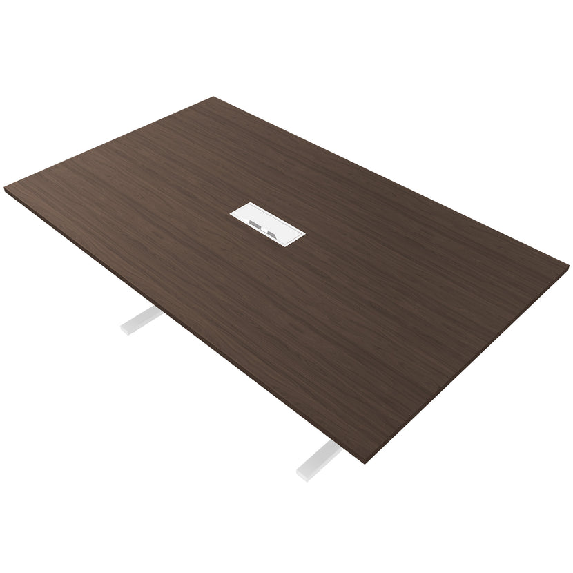 T-EASY Tableau de conférence | 2000 x 1200 mm (8 - 10 personnes), électrifié, noix