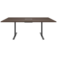 T-EASY conference table | 2000 x 1200 mm (8 - 10 people), electrified, walnut