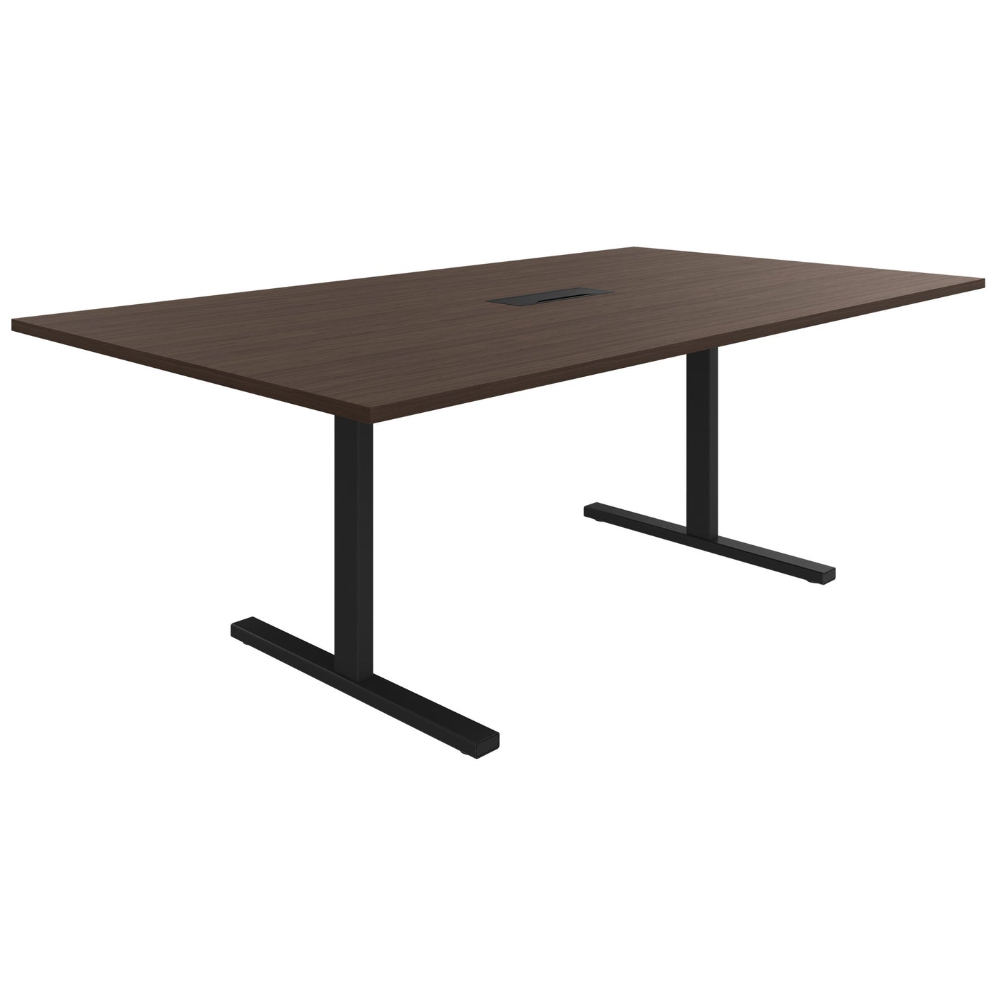 T-EASY conference table | 2000 x 1200 mm (8 - 10 people), electrified, walnut