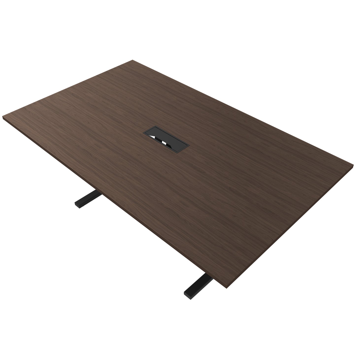 T-EASY conference table | 2000 x 1200 mm (8 - 10 people), electrified, walnut