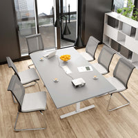 T-EASY conference table | 2000 x 1200 mm (8 - 10 people), electrified, pearl grey