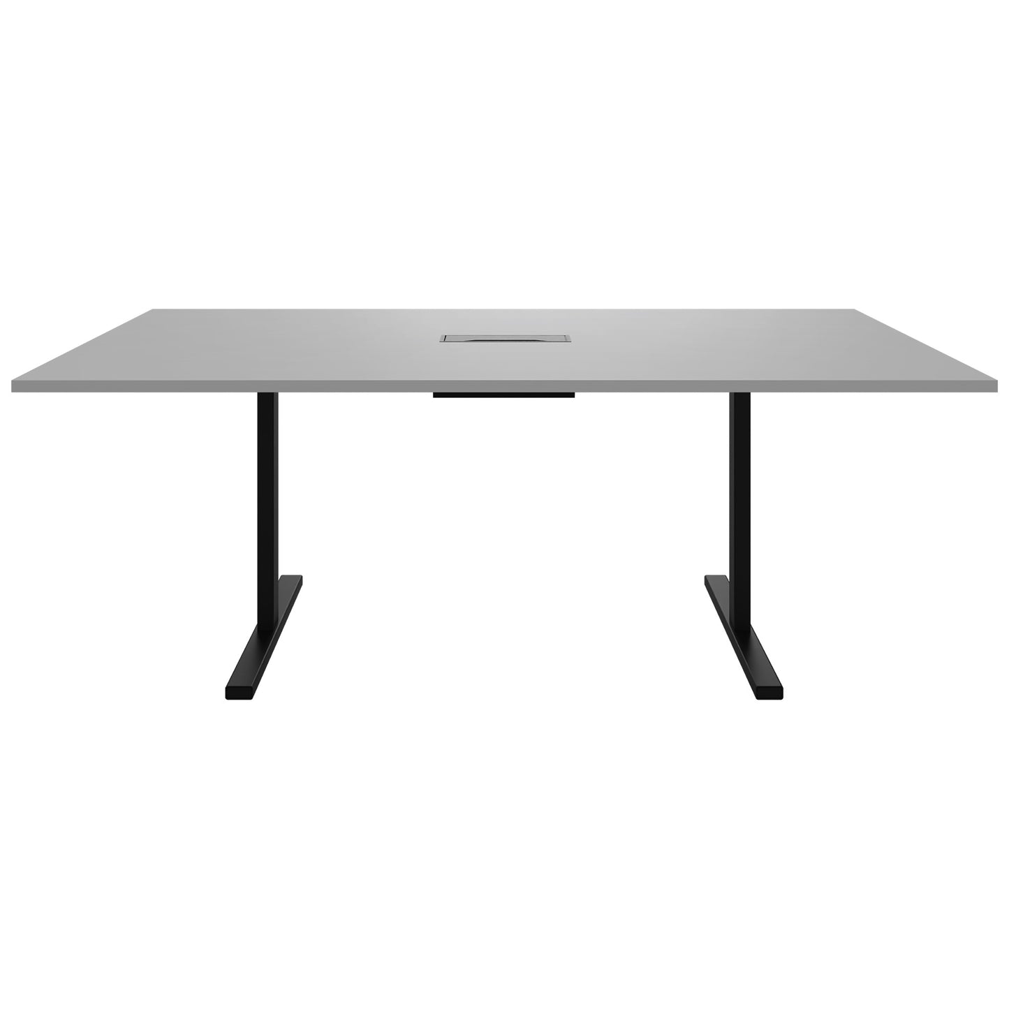 T-EASY conference table | 2000 x 1200 mm (8 - 10 people), electrified, pearl grey