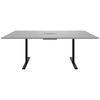 T-EASY conference table | 2000 x 1200 mm (8 - 10 people), electrified, pearl grey