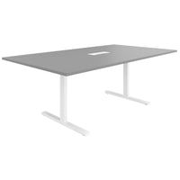 T-EASY conference table | 2000 x 1200 mm (8 - 10 people), electrified, pearl grey