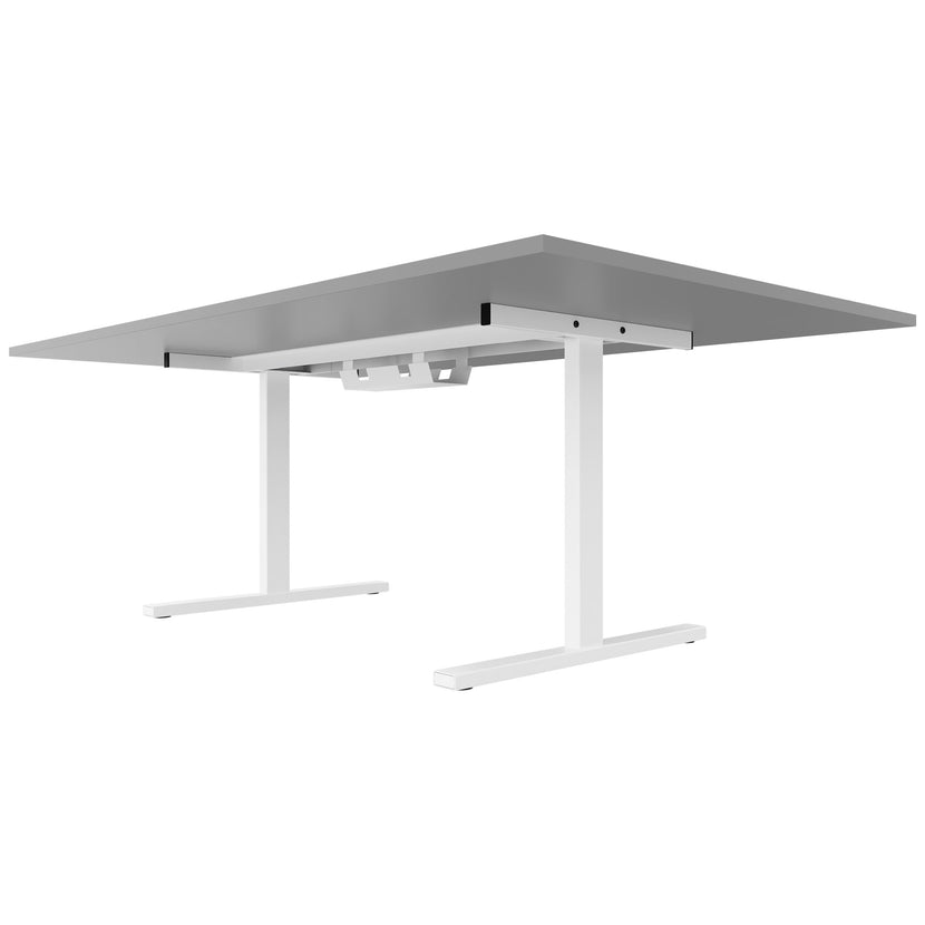 T-EASY Tableau de conférence | 2000 x 1200 mm (8 - 10 personnes), électrifié, gris perlé