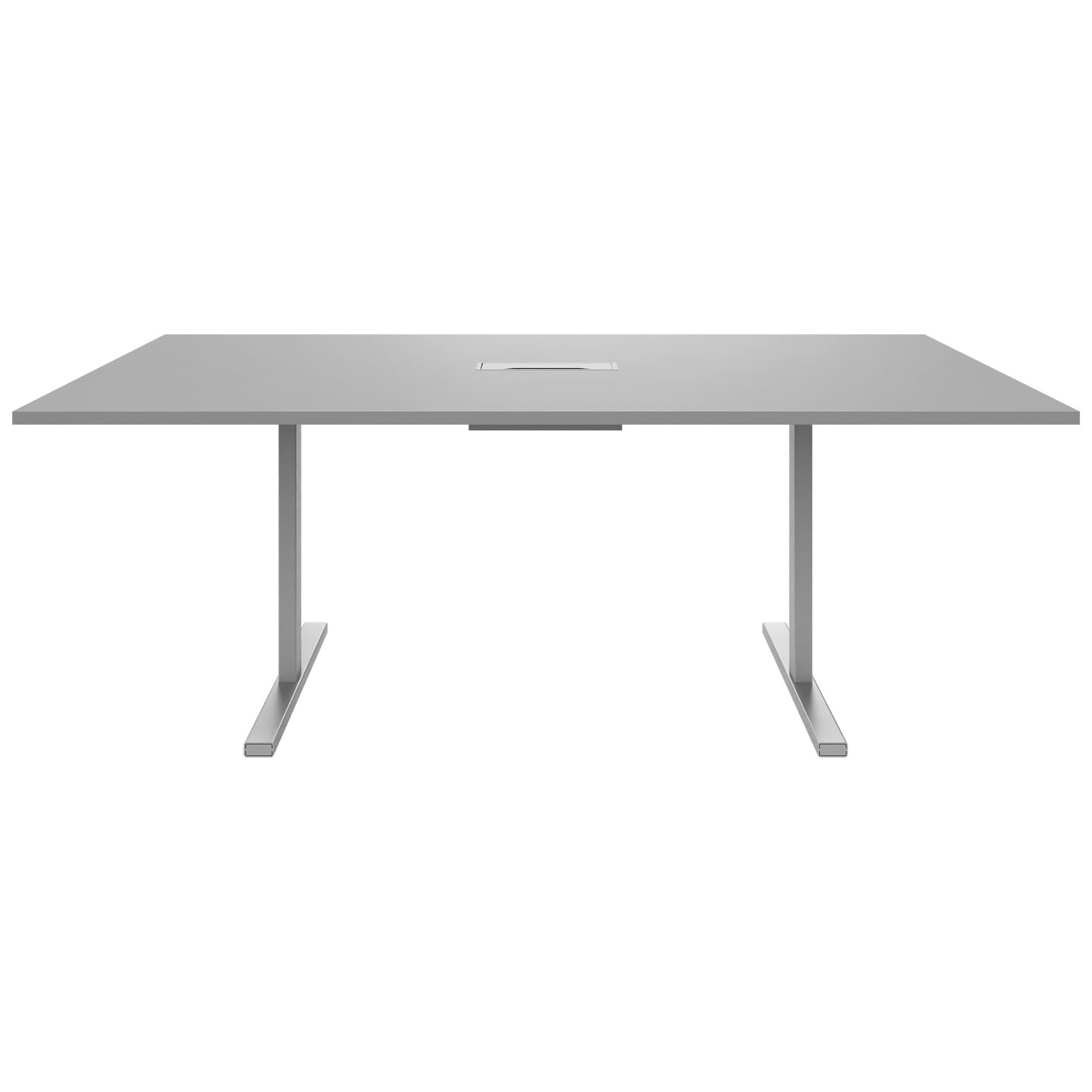 T-EASY conference table | 2000 x 1200 mm (8 - 10 people), electrified, pearl grey