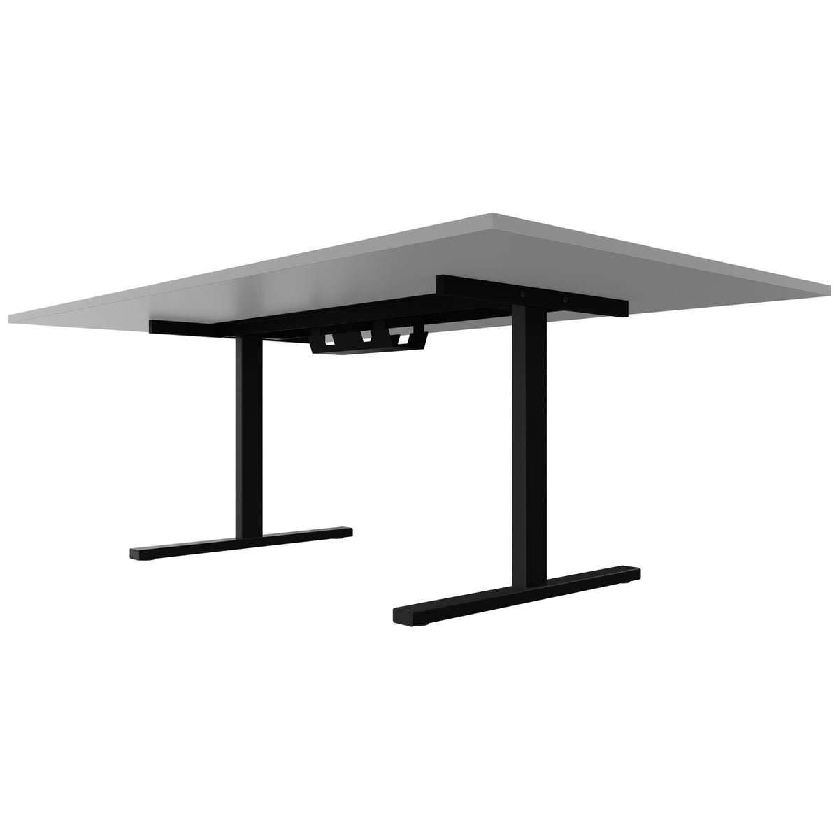 T-EASY Konferenztisch | 2000 x 1200 mm (8 - 10 Personen), elektrifiziert, Perlgrau - 3 Lightbox Main Image