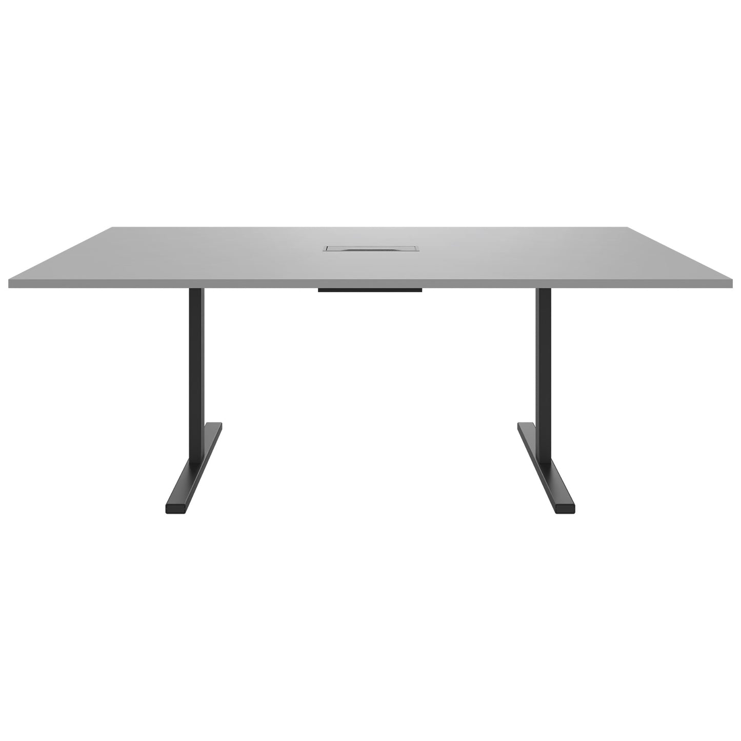 T-EASY conference table | 2000 x 1200 mm (8 - 10 people), electrified, pearl grey